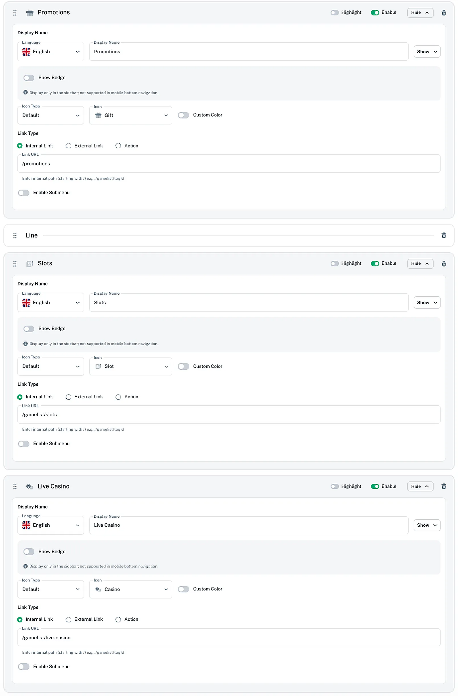 CMS Sidebar Configuration 3