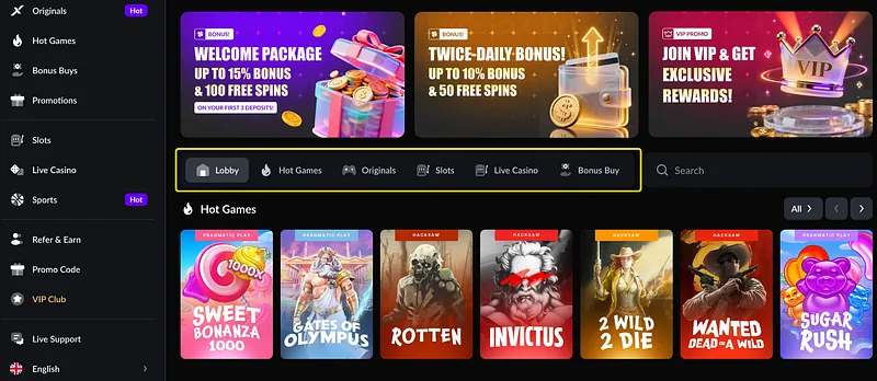 Frontend — Featured Games