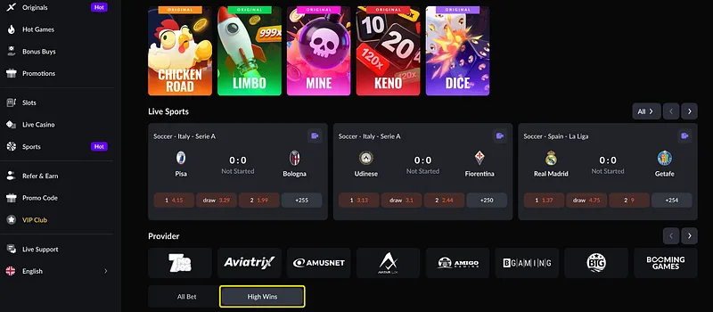 Frontend — High Wins