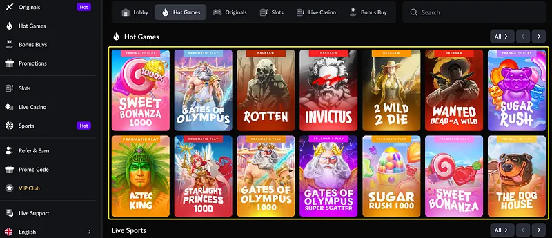 Frontend — Hot Games