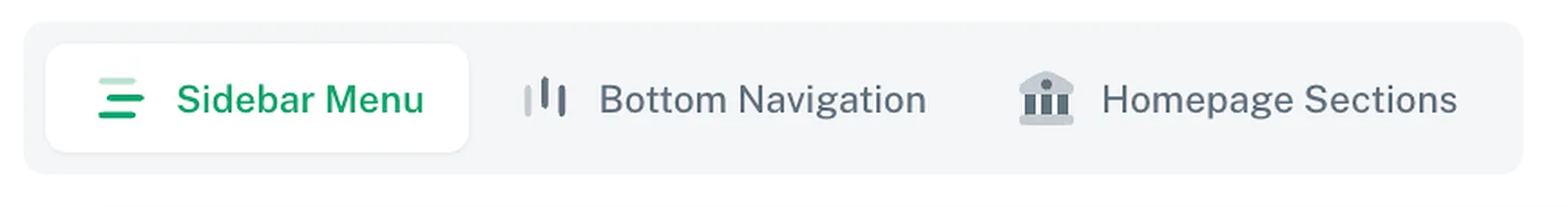 Home Page Config Sections