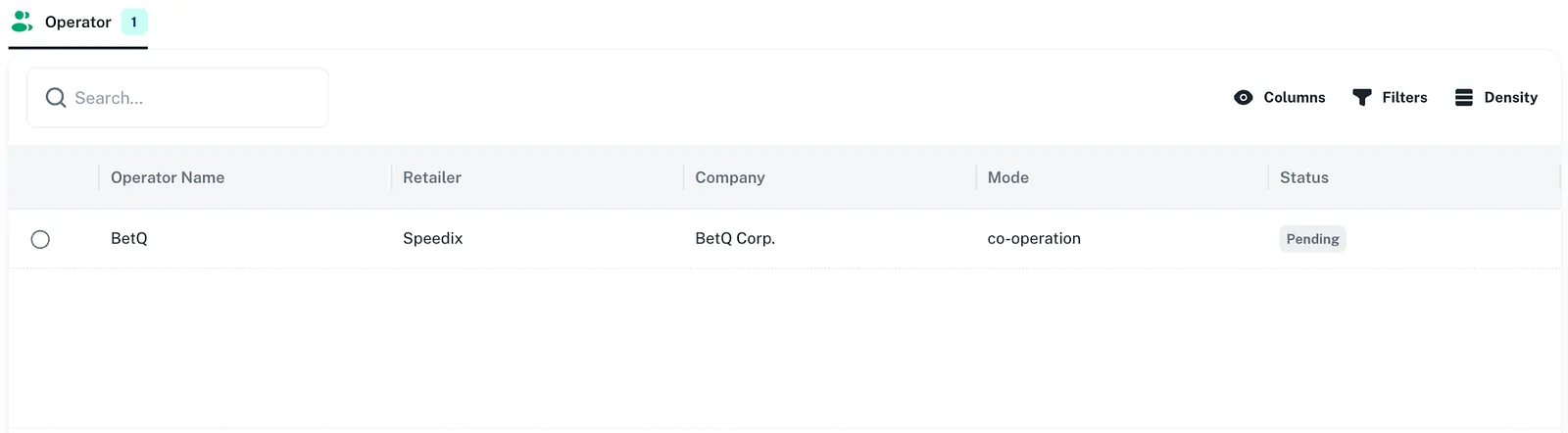 Select Operator Before Editing